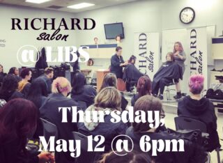 We’re back LIBS! See you tomorrow night.. Thursday, May 12 @ 6pm… Fun, inspirational, educational.. ✂️ 😁 We can’t wait! #richardsalon #bethere