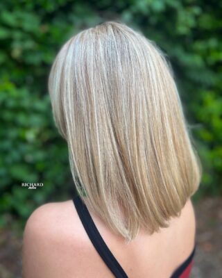 The prettiest blonde blend ✨
Color and cut by Kristen 
#richardsalon